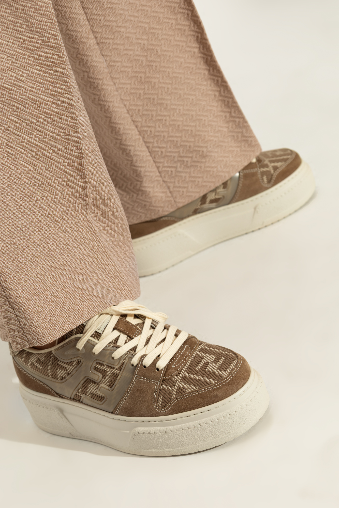 FENDI｜SNEAKERS (Match Sneakers (8E8572 ASAY F1RUN)) Fendi Match Fabric Brown | Fendi